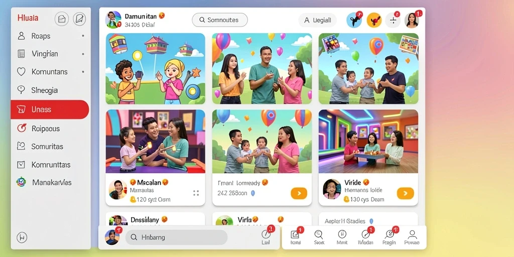 Tampilan grafis menawan dan warna cerah.